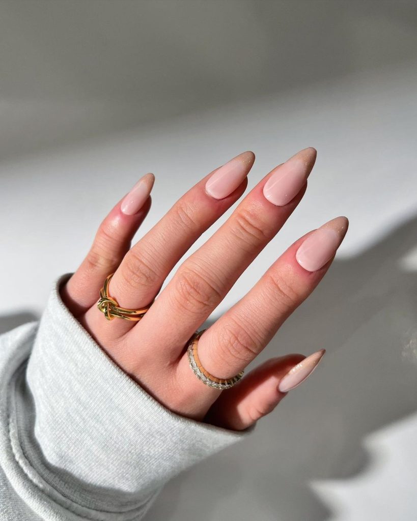 Realistic Pink nude nails 