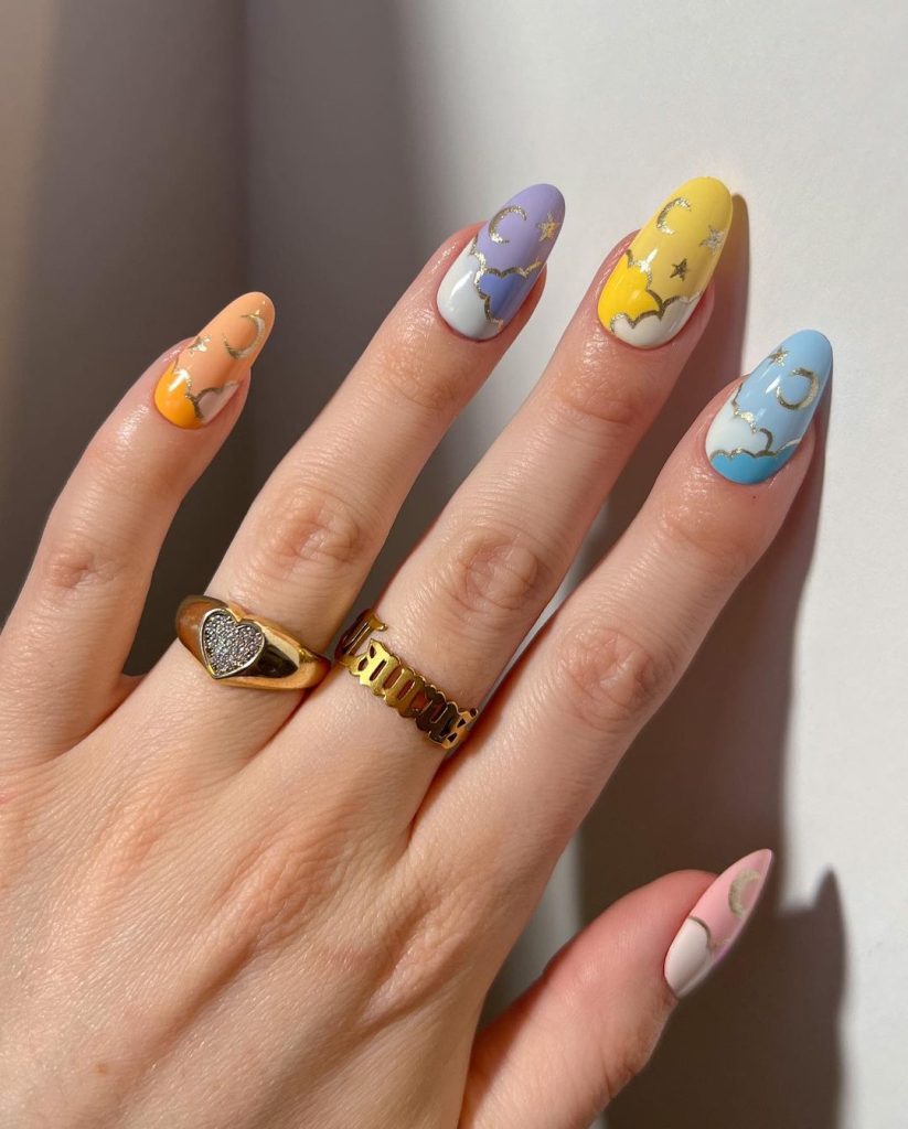 rainbow nail designs 