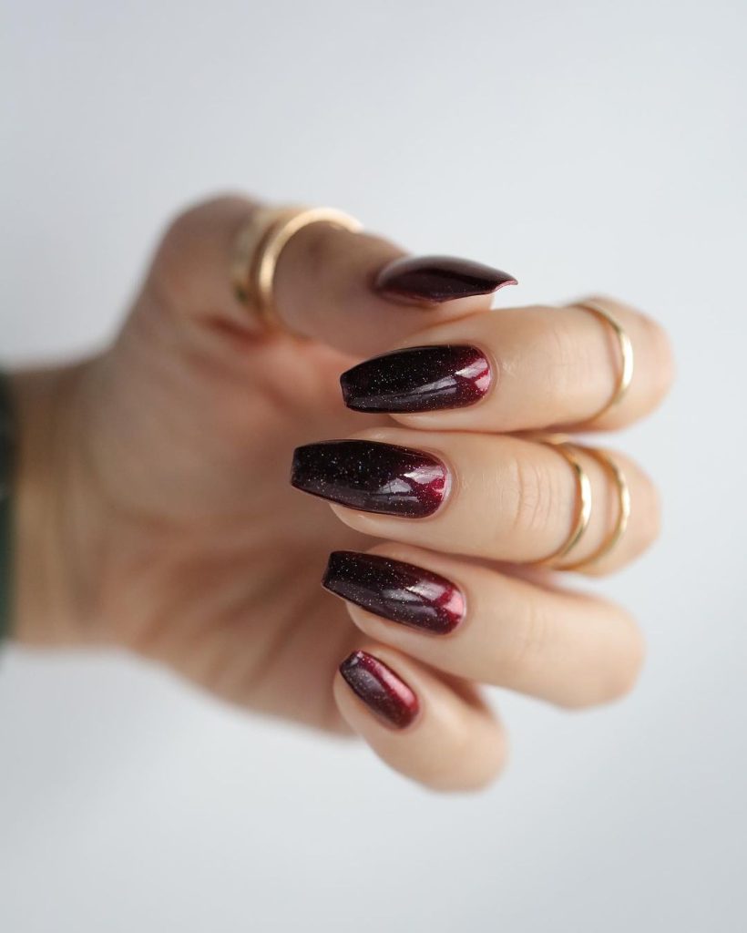 Dark wine nail colors