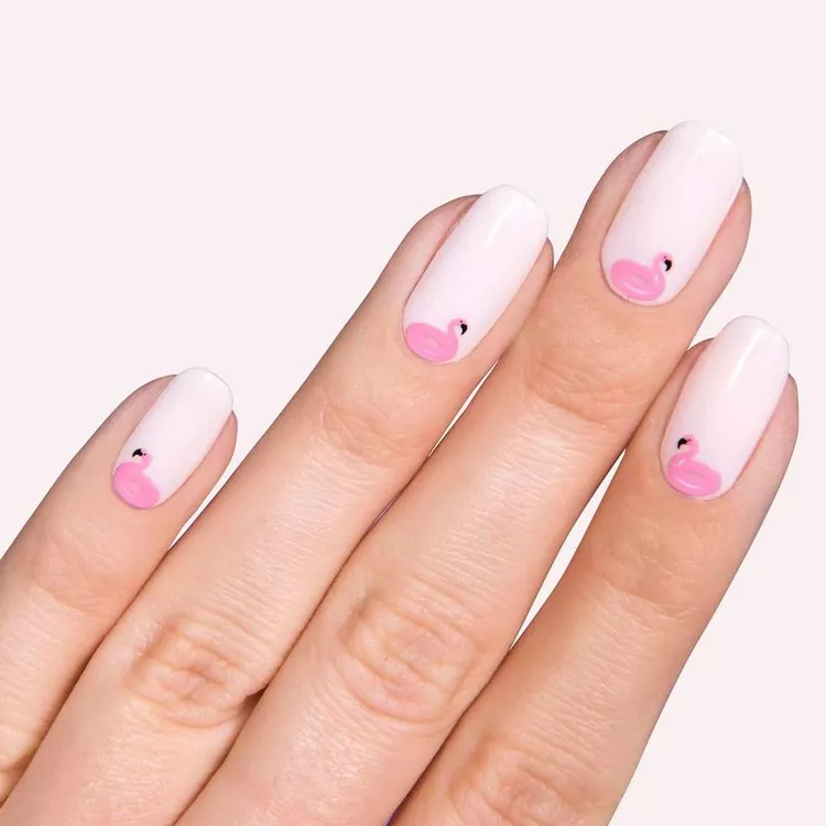 simple pink nail inspo