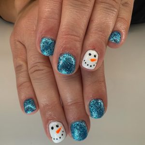 lttle snowmen winter nails