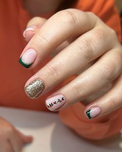 winter floral nail desigs