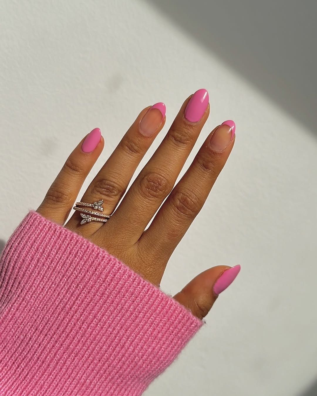 simple pink manicures