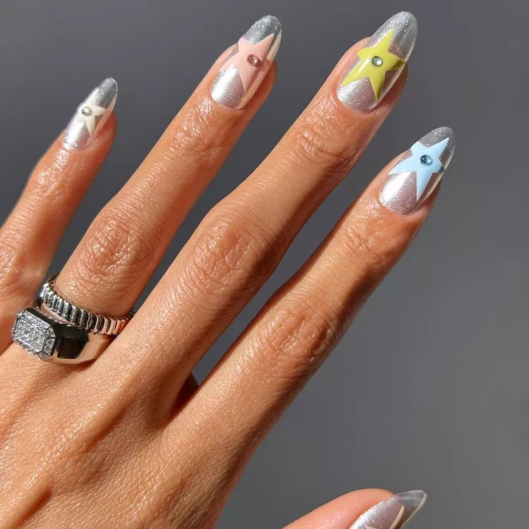 Simple silver nail designs