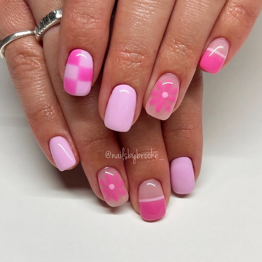 cute pink nail designs