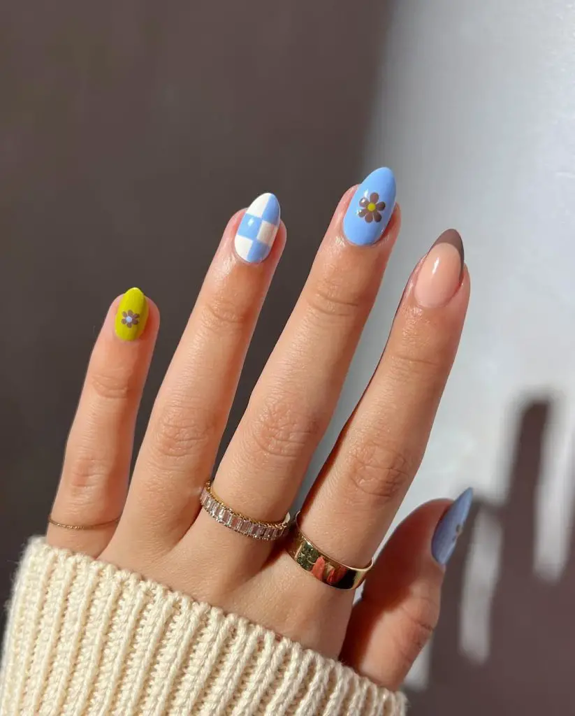 combo spring nail designs