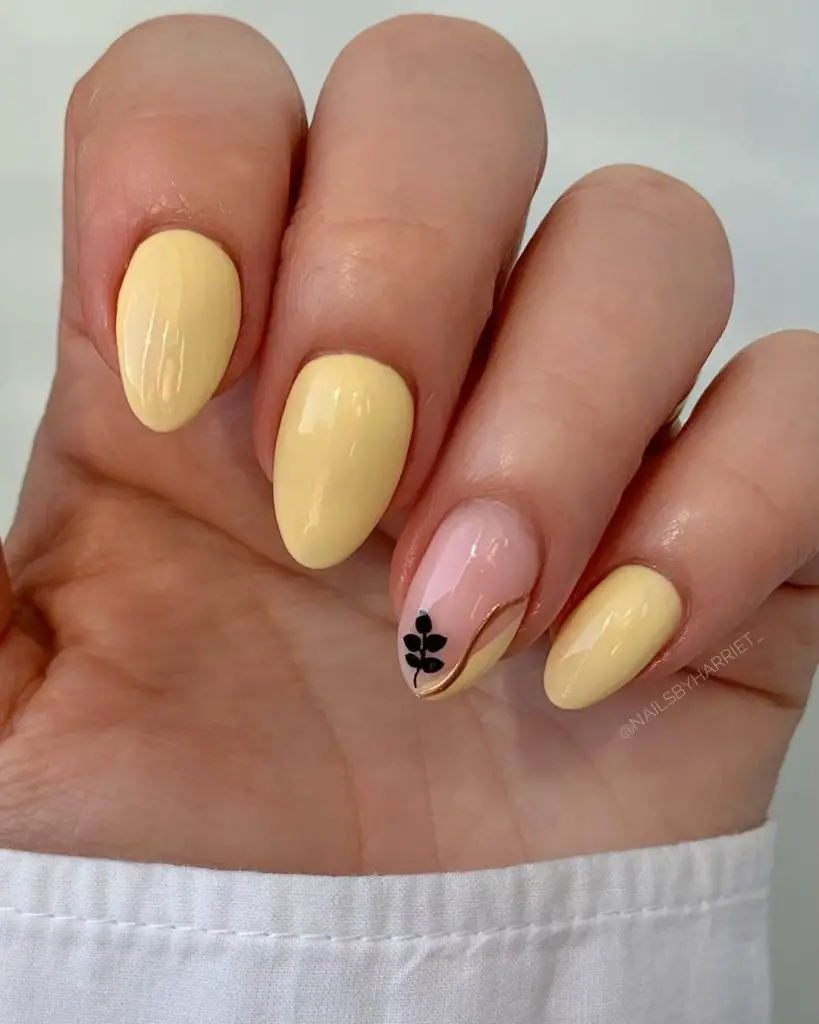 yellow bee nail ideas