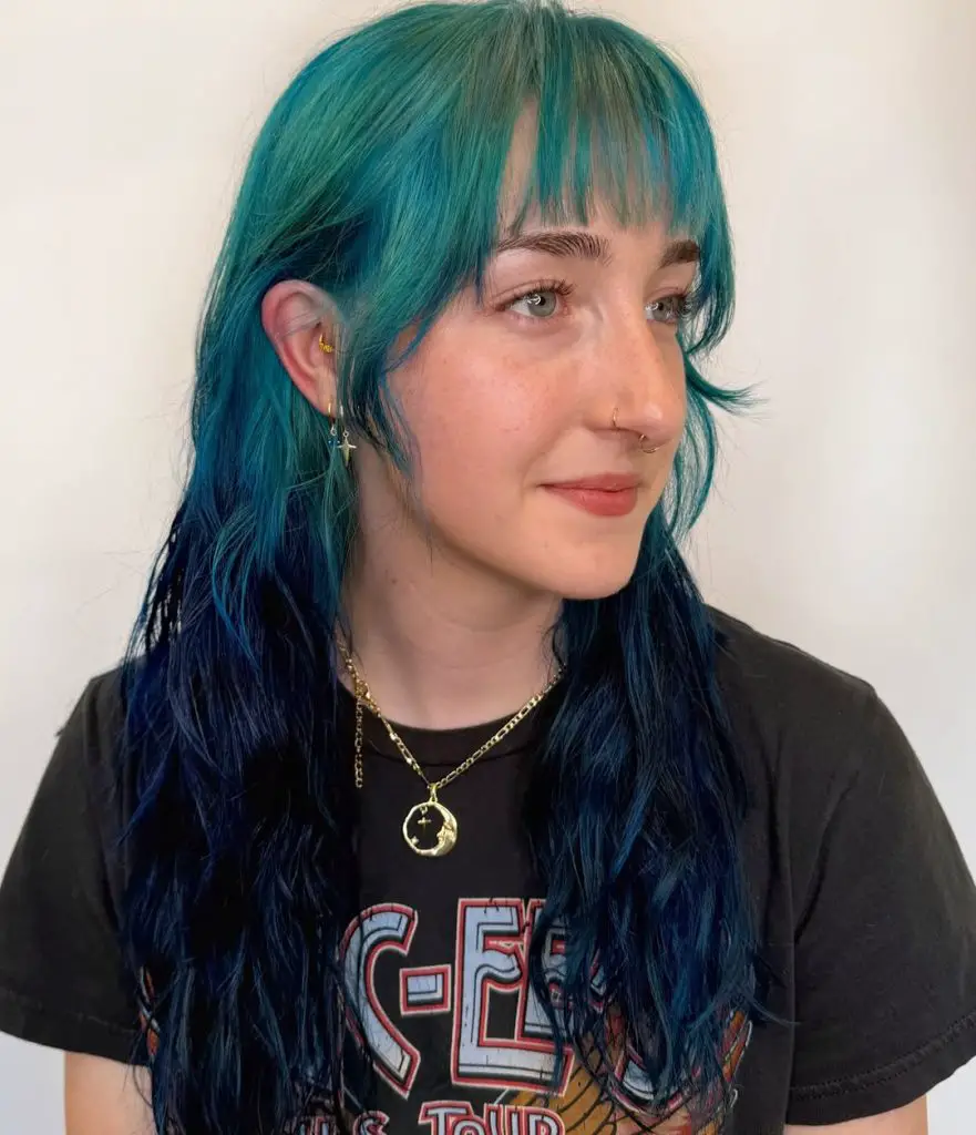 Teal melted hair colors summer
