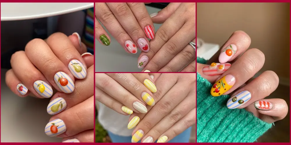 striped nail ideas for summer 2025