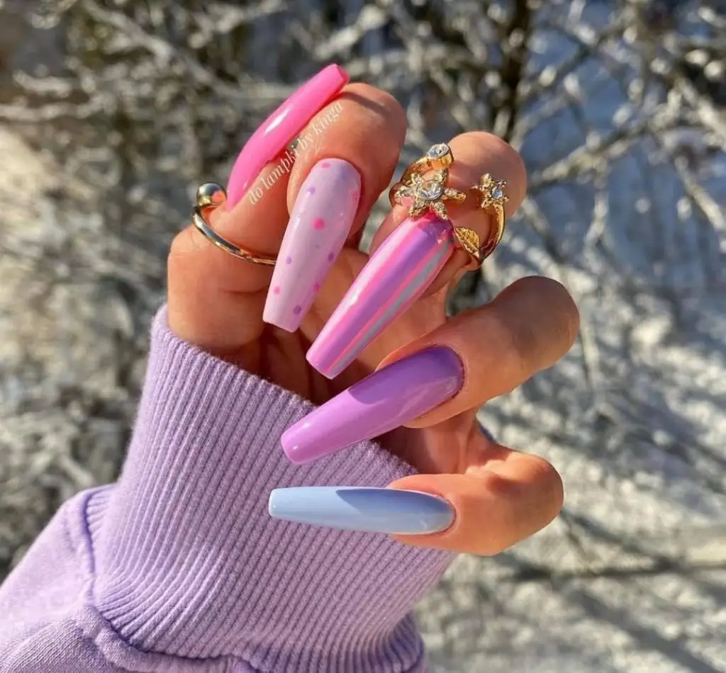 Dots and stripes nail ideas