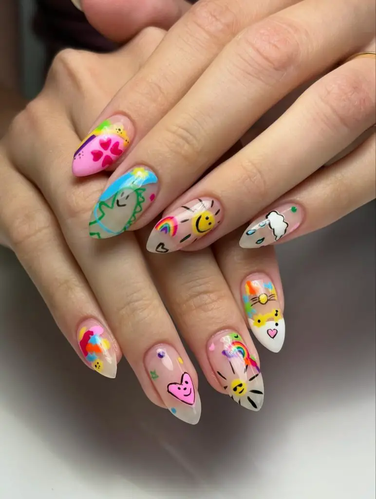 illy little doodles nail art