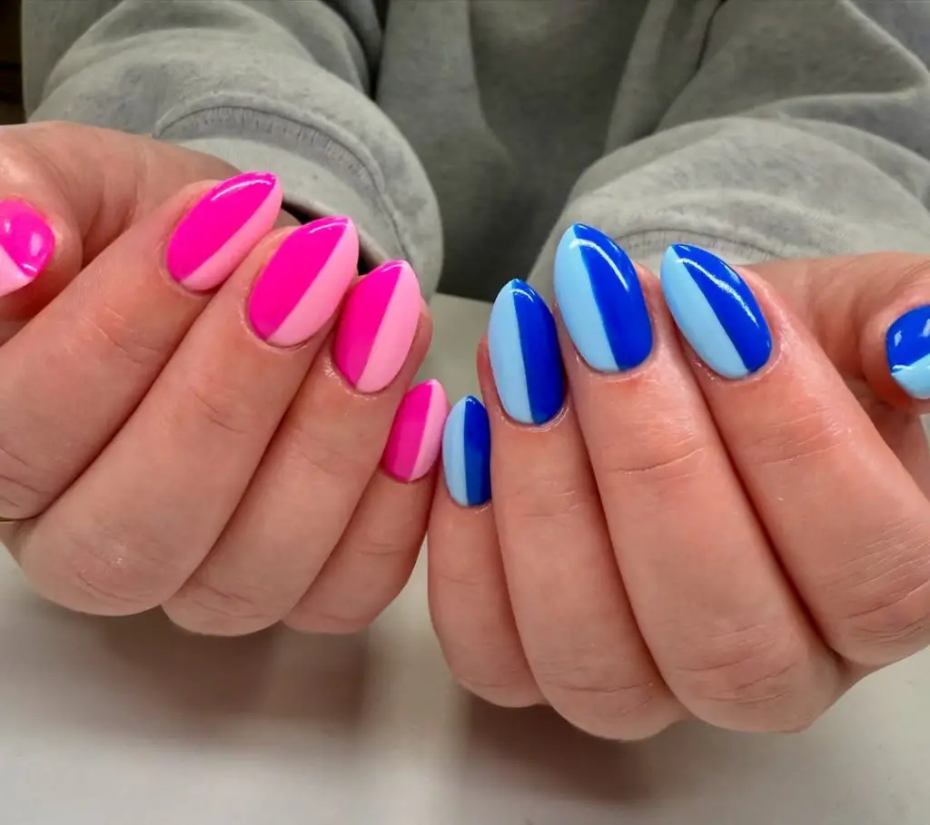 stripes nails inspo