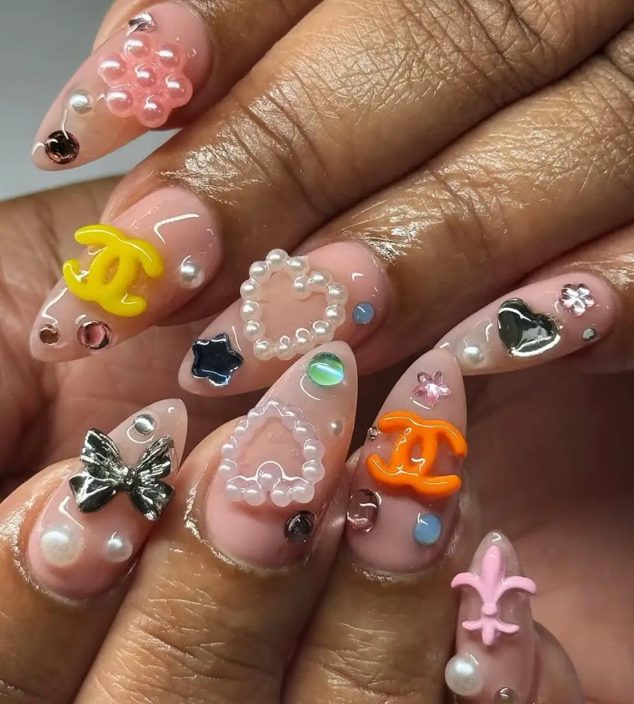 girly fun festival nails