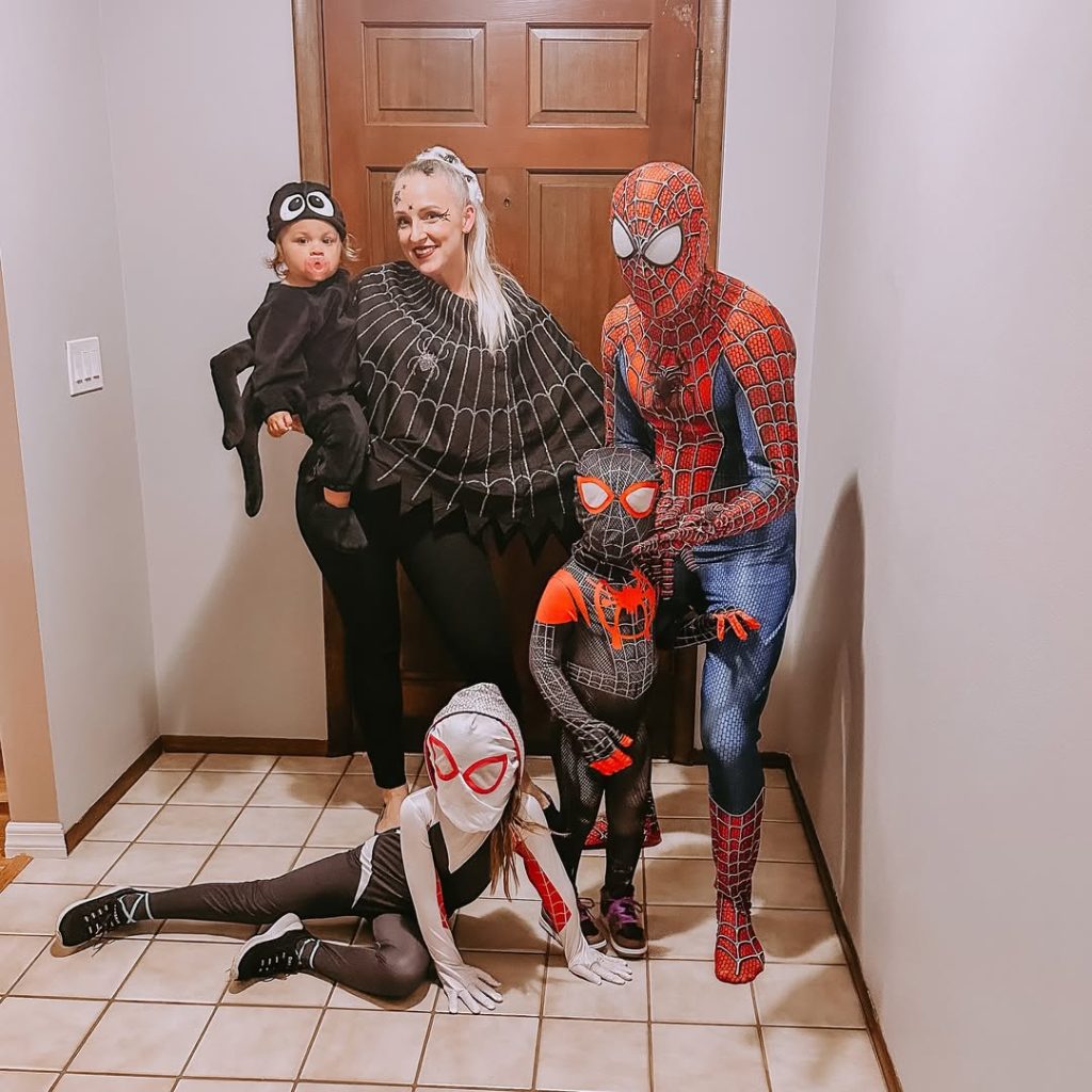 Spider webs halloween costumes family