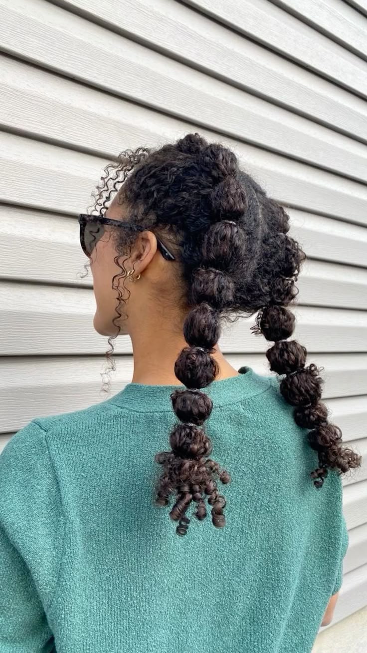 Bubble braids curls