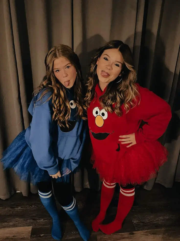 elmo and cooie monster halloween bff