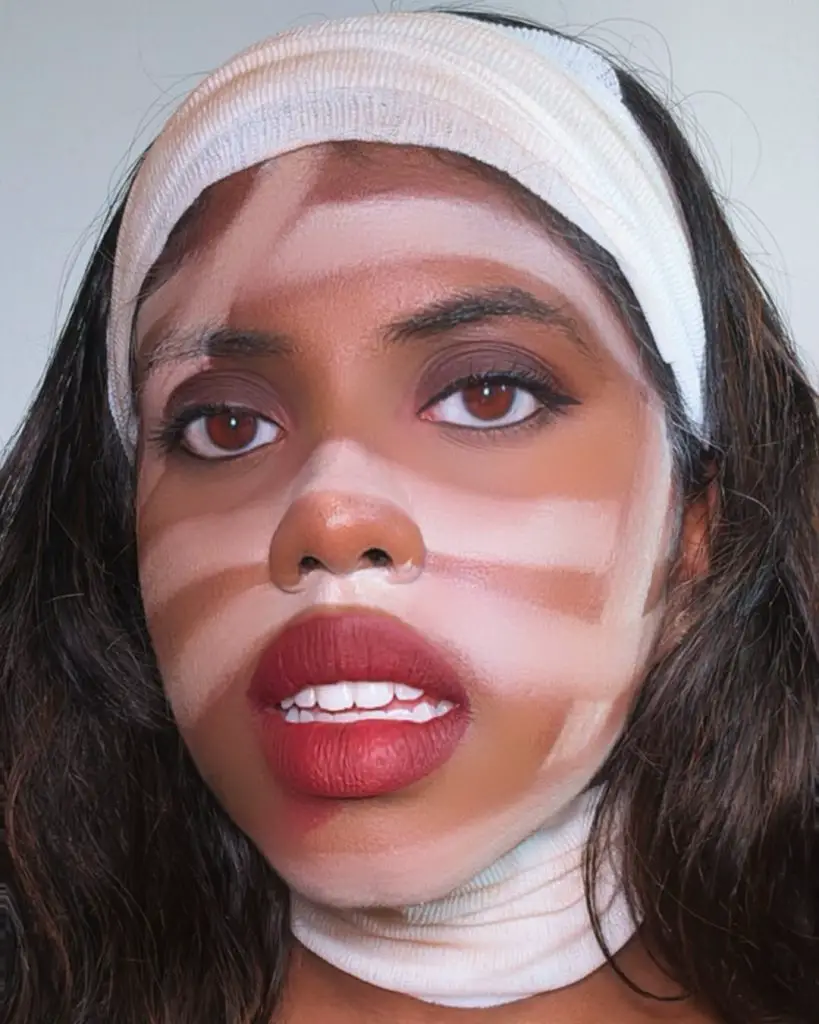 Mummy Glam Makeup for Halloween