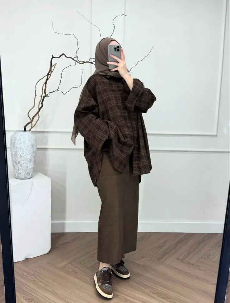 hijab outfit ideas for autumn mood