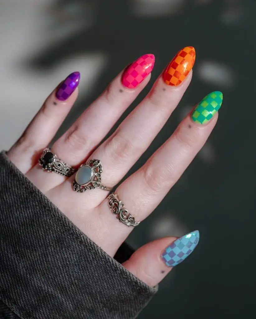Checkered Skittles Art