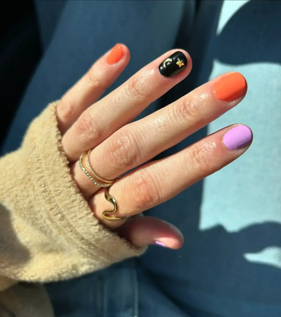 skittle nail art