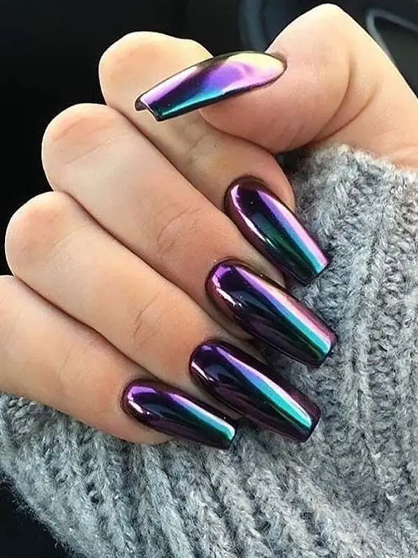 halloween purple nail idea