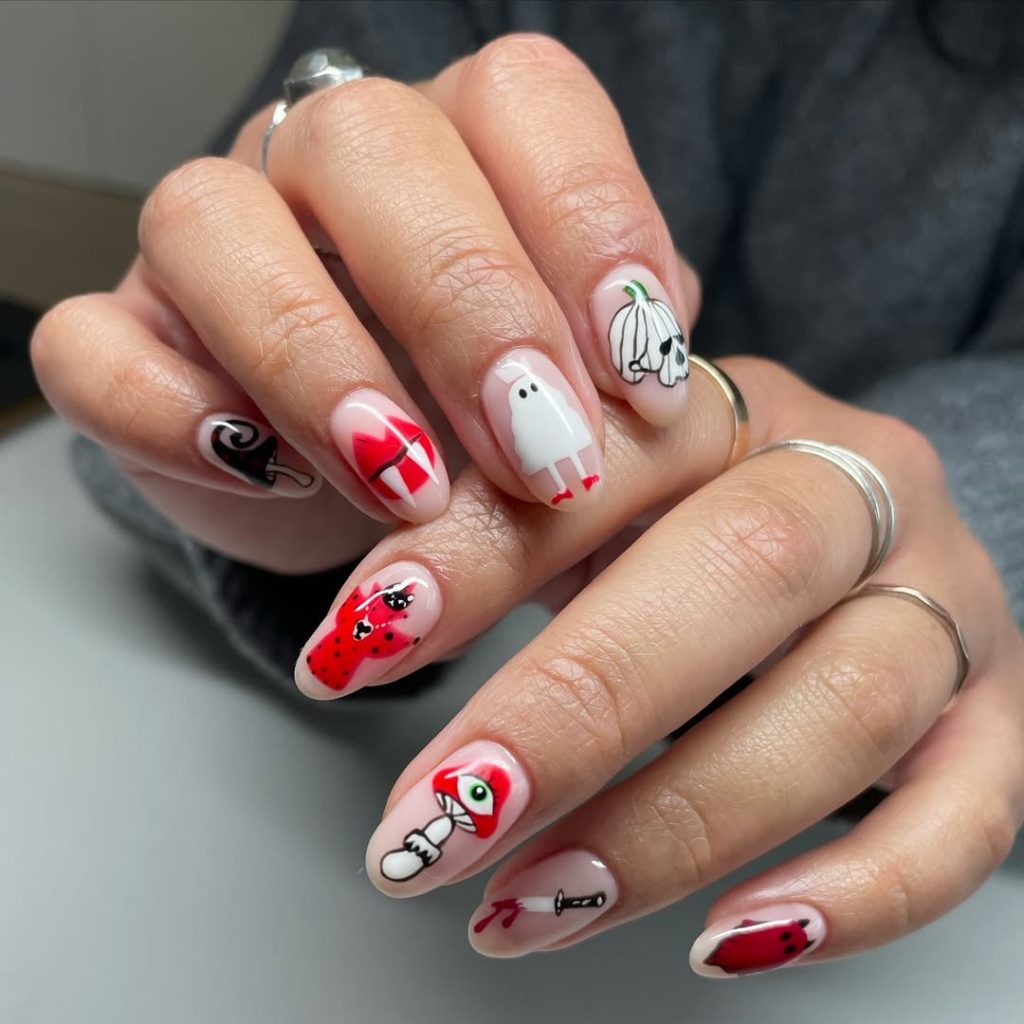 wizard cat nail ideas halloween