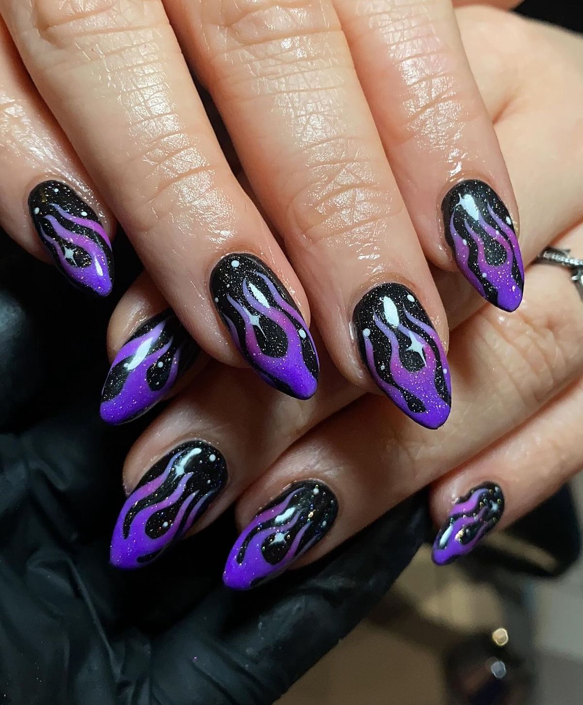 purple flame nail ideas