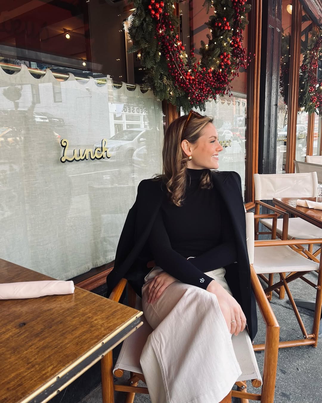 fall and winter fashion inspo with this combo turtle neck and pleated skirt