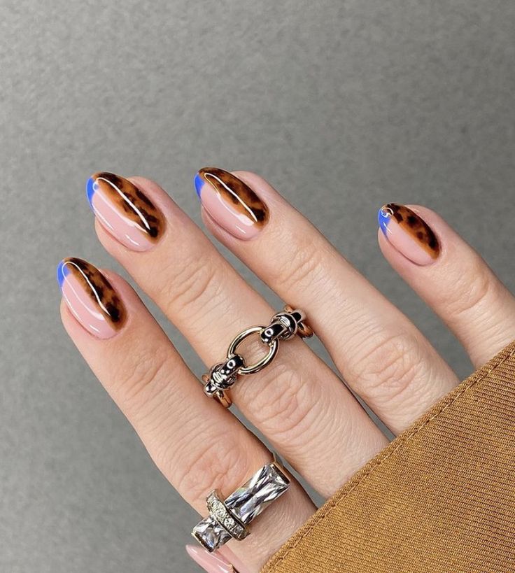 fall tortoise nails inspo for 2025