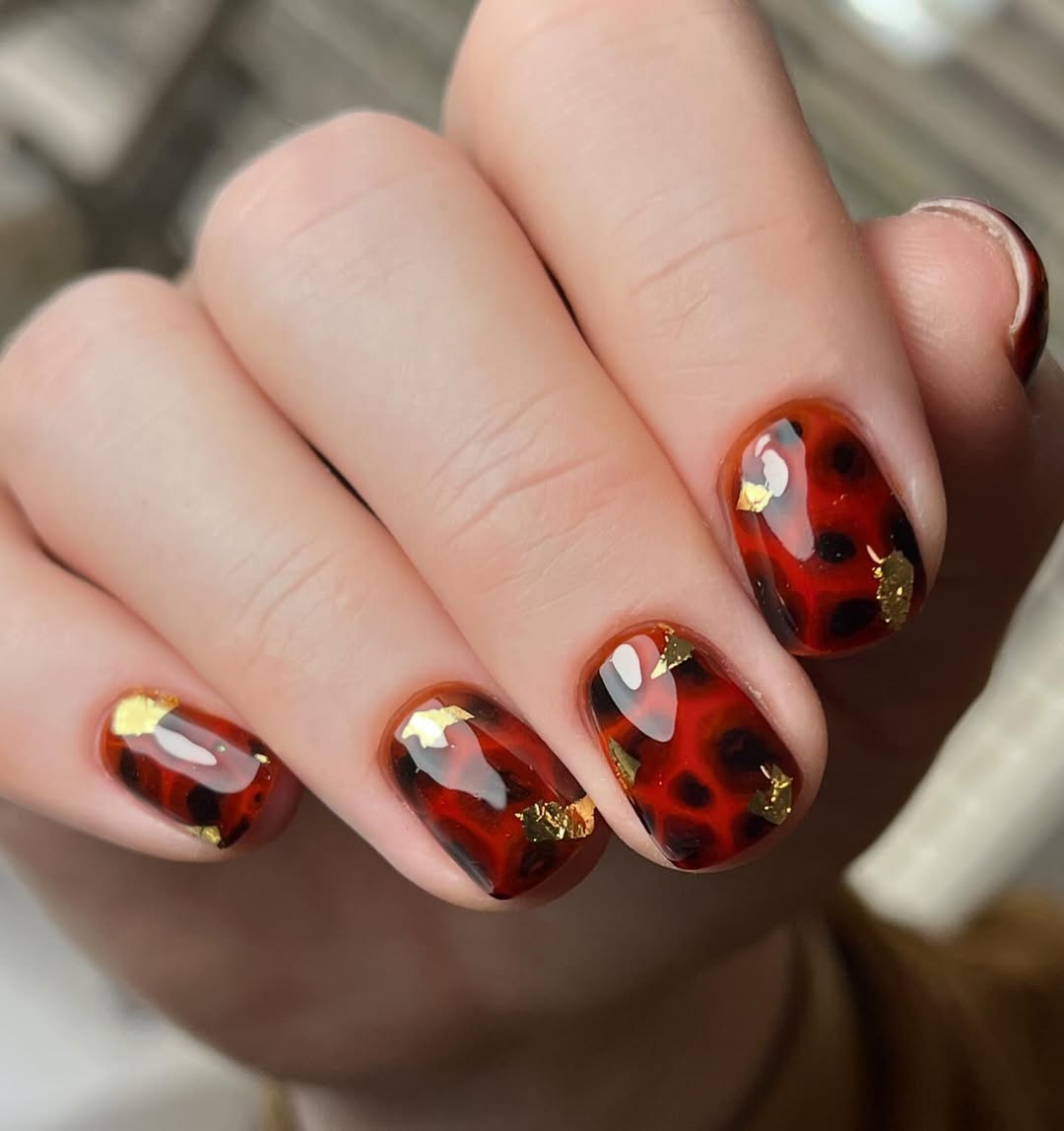 #tortoishellnails #fallnail