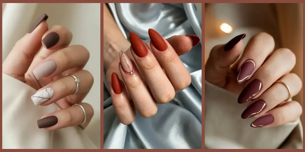 Fall Matte Nail Ideas: 28 Ideas and Photos