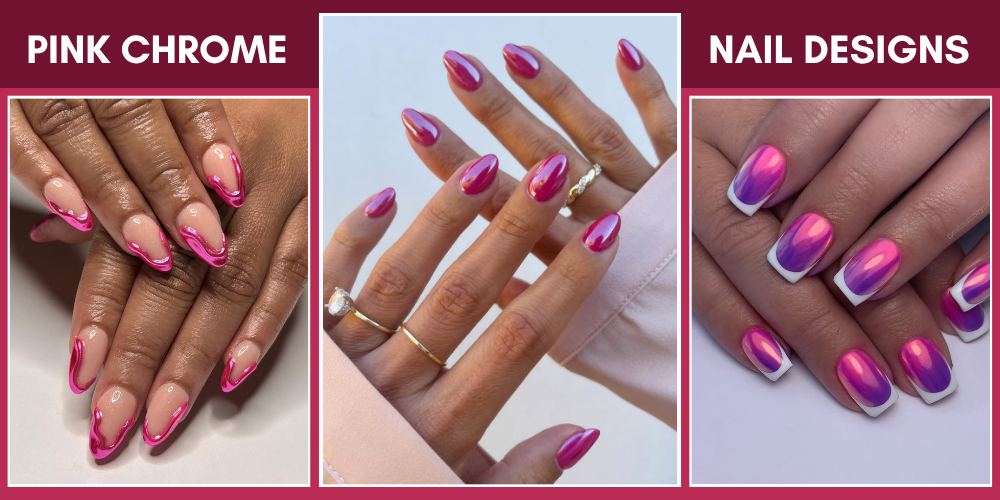 PINK CHROME NAILS 